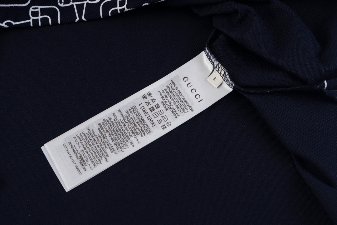 Full print cotton polo shirt