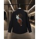 Western denim heavy craftsmanship embroidered long-sleeved shirt Western denim heavy craftsmanship embroidered long-sleeved shirt