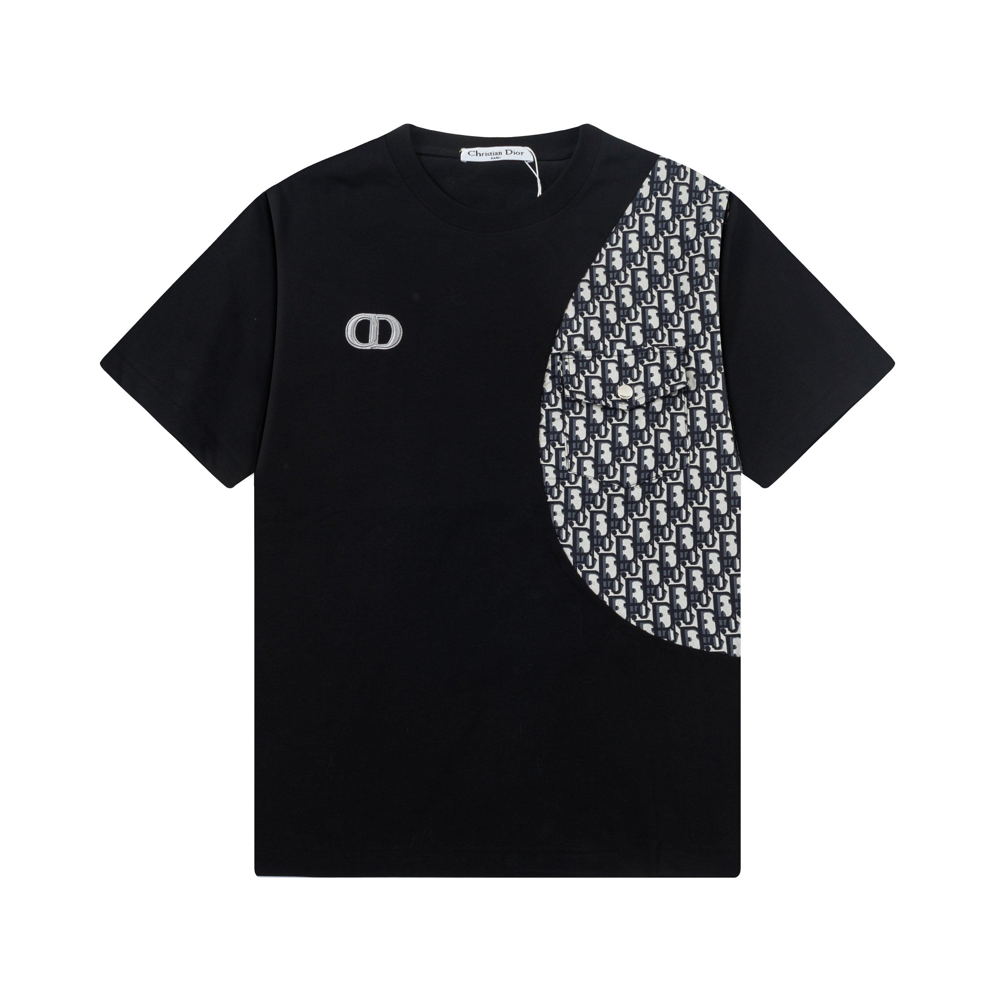 2025ss embroidered splicing t-shirt 2025ss embroidered splicing t-shirt