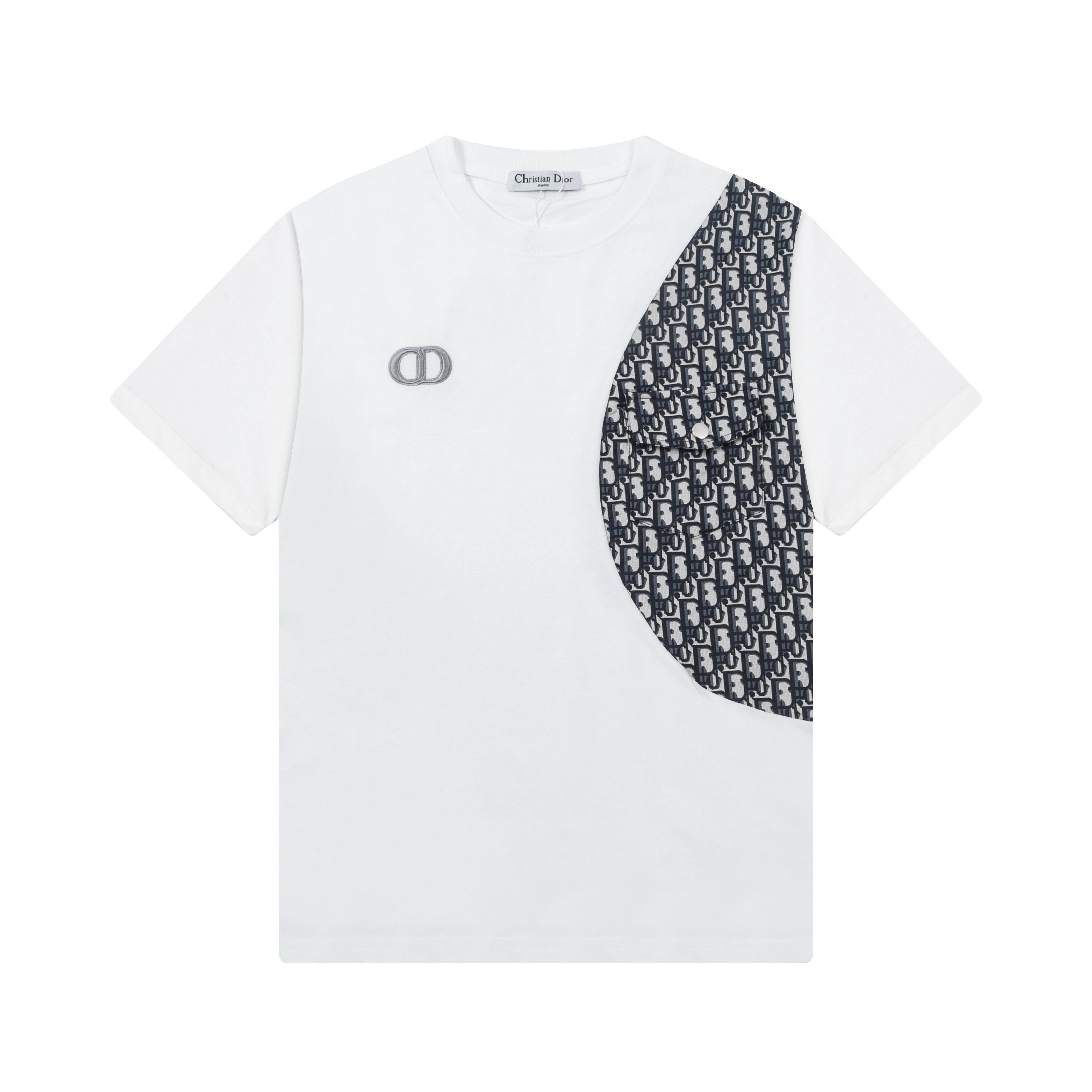 2025ss embroidered splicing t-shirt 2025ss embroidered splicing t-shirt