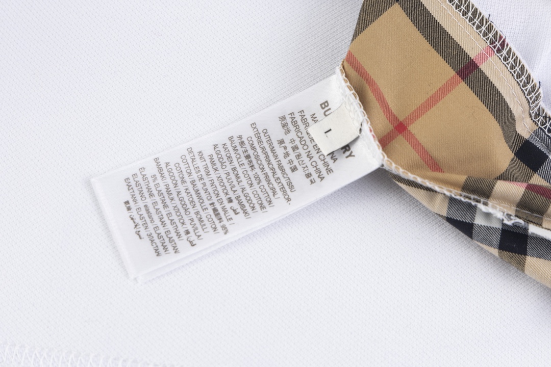 Plaid splicing embroidery polo shirt Plaid splicing embroidery polo shirt