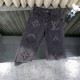 Gradient color big letter jeans Gradient color big letter jeans