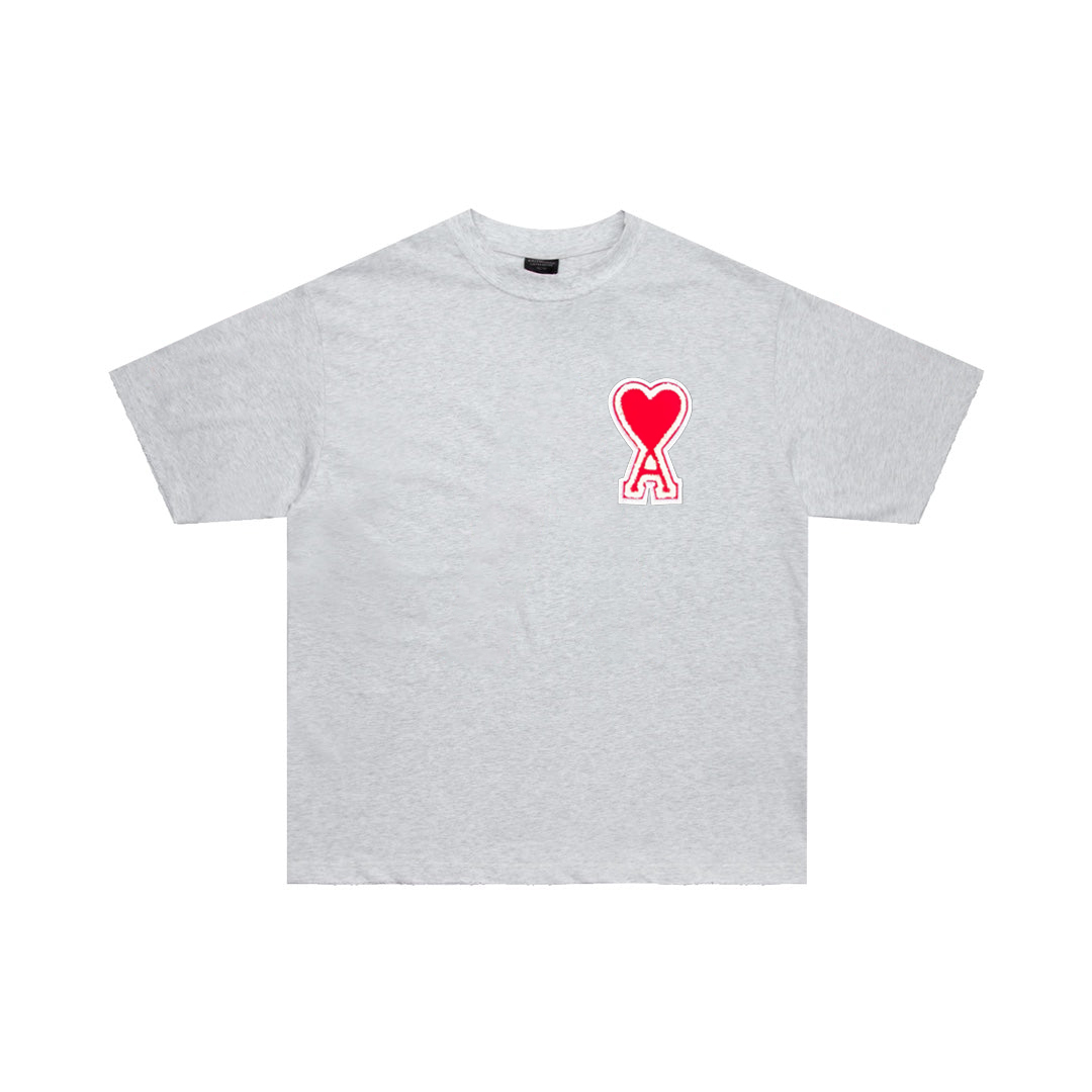Solid color love short sleeve T-shirt Solid color love short sleeve T-shirt
