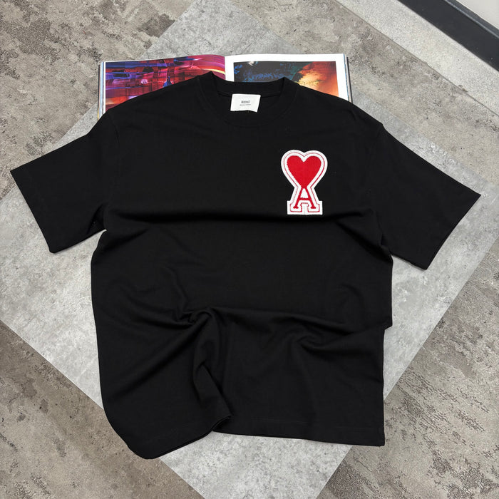 Solid color love short sleeve T-shirt Solid color love short sleeve T-shirt
