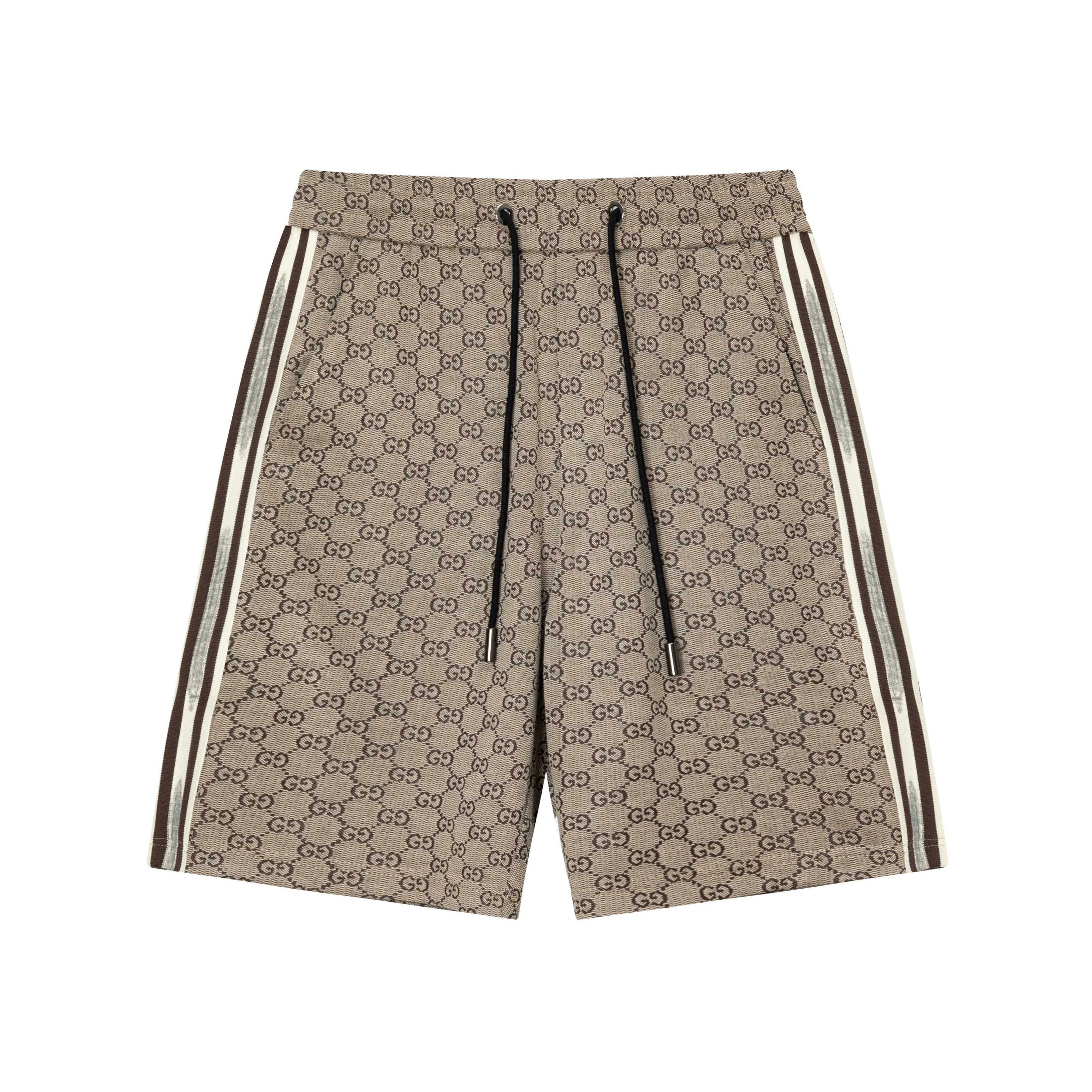 Striped patchwork knitted shorts Striped patchwork knitted shorts