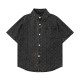 Full print jacquard denim short-sleeved shirt Full print jacquard denim short-sleeved shirt