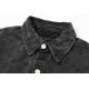 Full print jacquard denim short-sleeved shirt Full print jacquard denim short-sleeved shirt